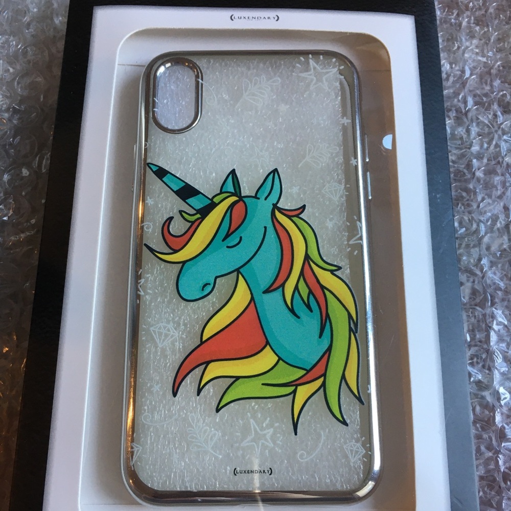 iPhone X clear Unicorn 🦄 Case NWT